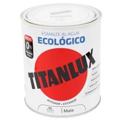 TITANLUX ESMALTE AL AGUA MATE BLANCO 750ML