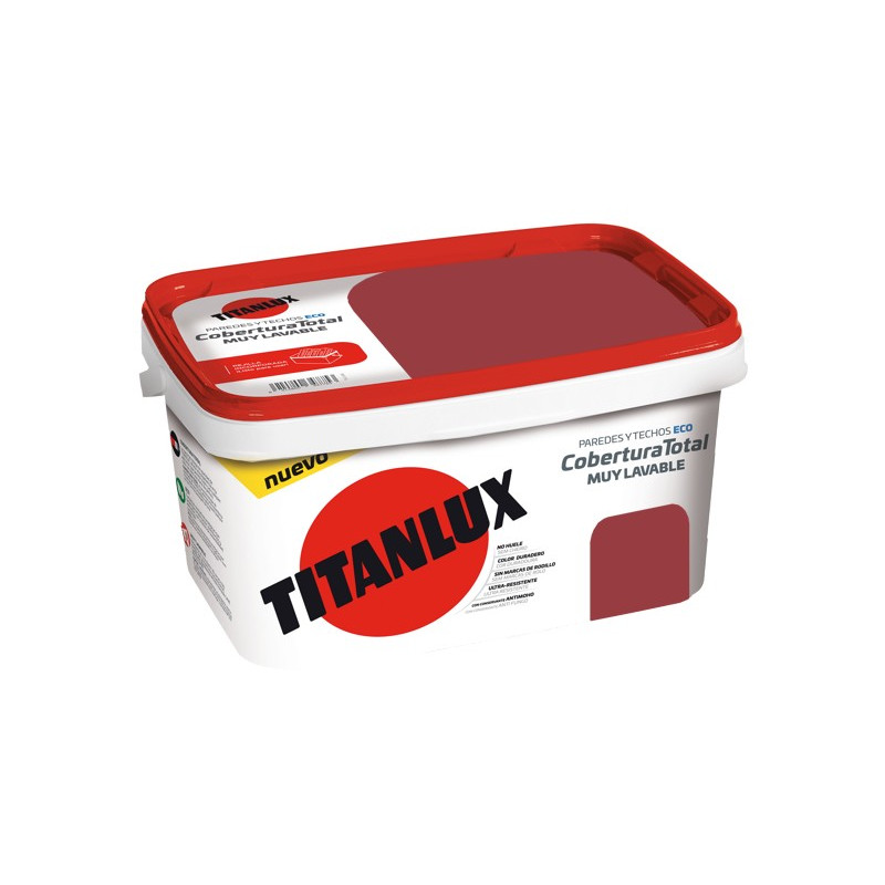 PINTURA TITANLUX COBERTURA ROJO VINO  4LTS