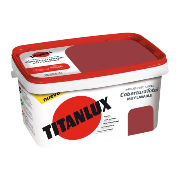 PINTURA TITANLUX COBERTURA ROJO VINO  4LTS