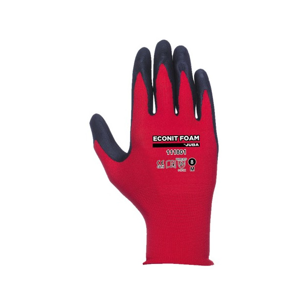 GUANTE ECONIT FOAM NYLON NEGRO T.7