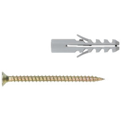 TACO NYLON + TIRAFONDO BICR. 3,5x30 BLISTER 10UND