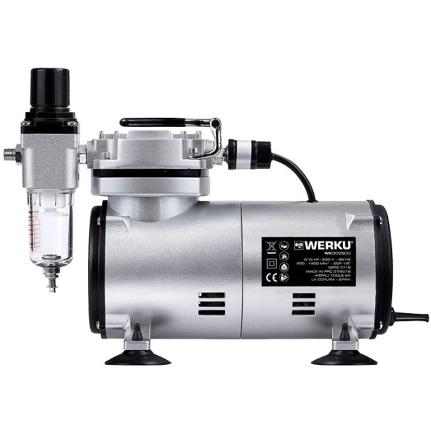 MINI COMPRESOR AEROGRAFIA 0L 0.15HP+JGO.VARILLAS