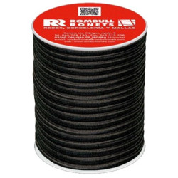 CARRETE CUERDA ELASTICA PES 8MM/25MTS NEGRO
