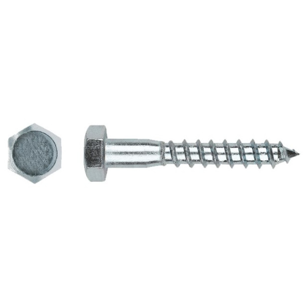 TORNILLO BARRAQUERO ZINC. DIN 571 6x30mm