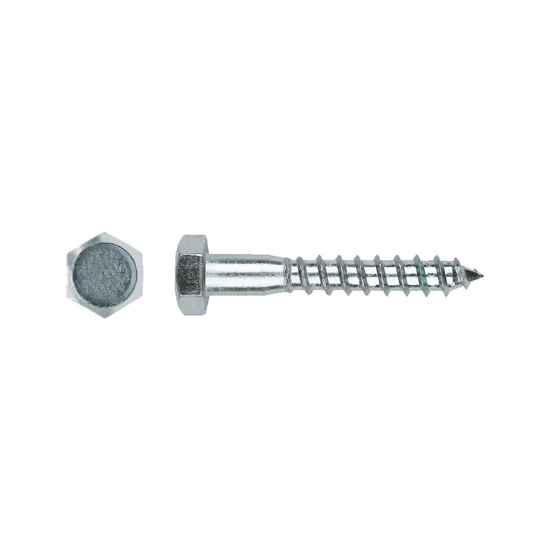 TORNILLO BARRAQUERO ZINC. DIN 571 10x200mm