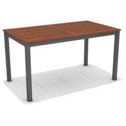 MESA NAPOLES MADERA EUCALIPTO Y ALUMINIO