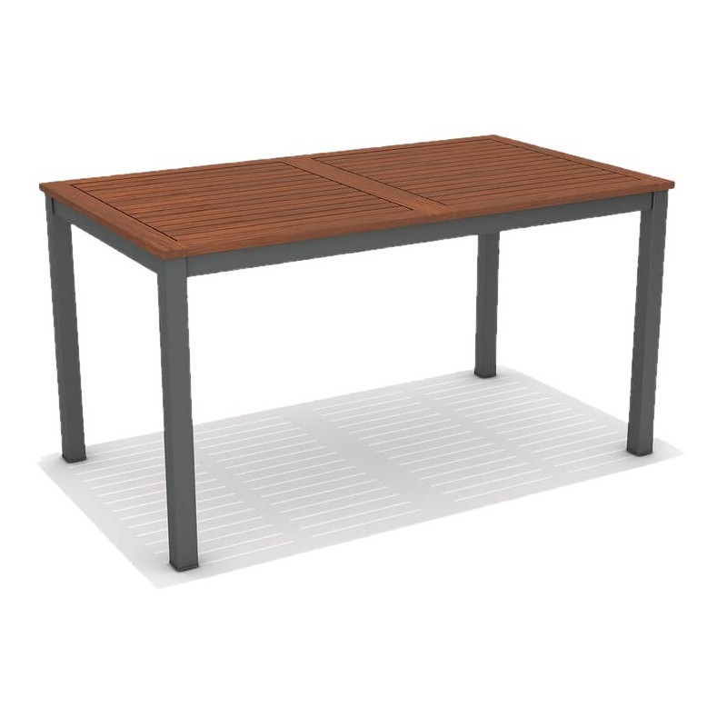 MESA NAPOLES MADERA EUCALIPTO Y ALUMINIO