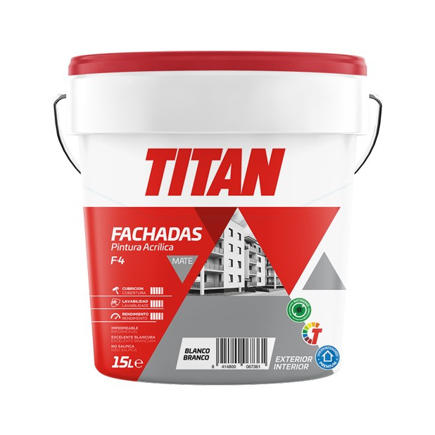 PINTURA ACRIL.MATE F-4 BLANCO 4LTS