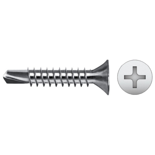 TIRAFONDO DIN 7504P AVE PHI P/BROCA 4,2x19 ZINC