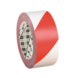 CINTA VINILO ADHESIVA 33Mx50MM ROJO/BCO