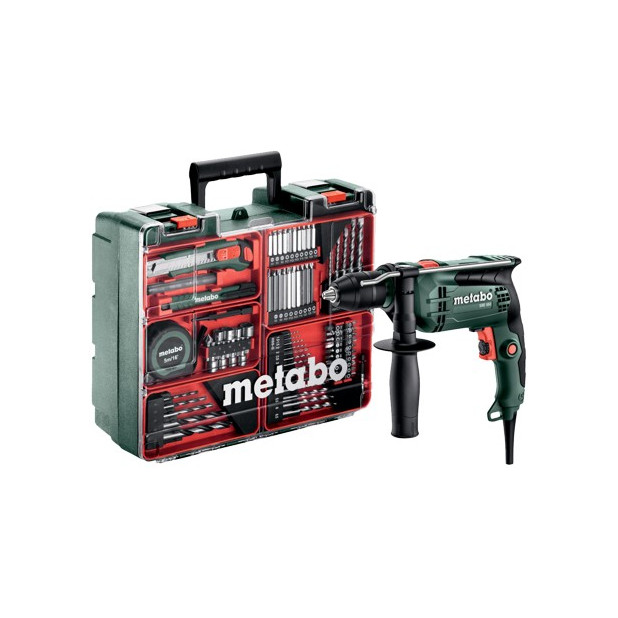 TALADRO PERCUTOR METABO SBE 650+ SET