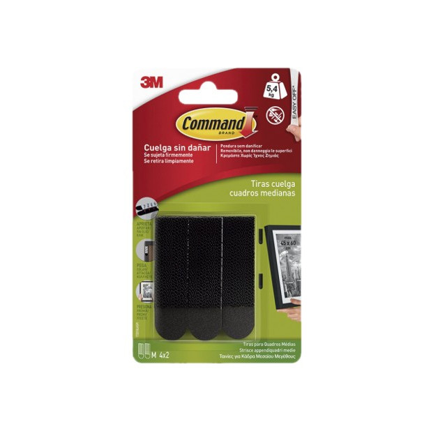 TIRAS CUELGA CUADROS MEDIANA NEGRA