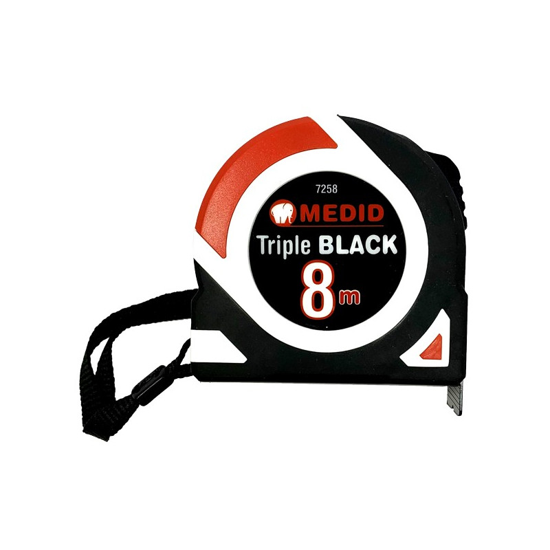FLEXOMETRO 8MTS. TRIPLE BLACK