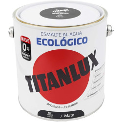 TITANLUX ESMALTE AL AGUA MATE NEGRO 2,5LTS
