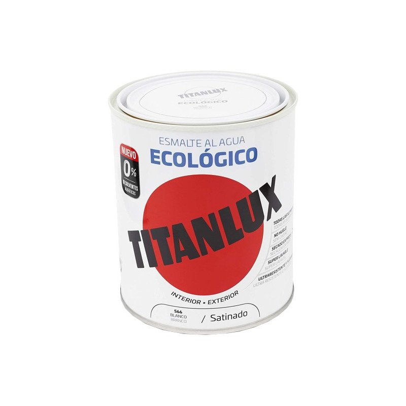 TITANLUX ESMALTE AL AGUA 250ML SATINADO BLANCO 250ML