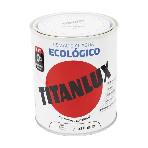 TITANLUX ESMALTE AL AGUA 250ML SATINADO BLANCO 250ML