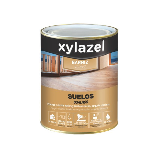 BARNIZ XYLAZEL SUELOS AGUA SATIN.INCOLORO 750ML (DESCAT.)