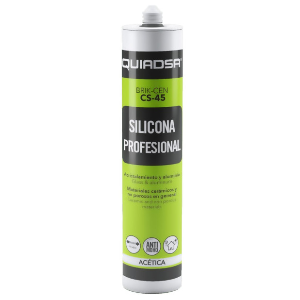 SILICONA ACETICA CS-45 NEGRO 300ML.