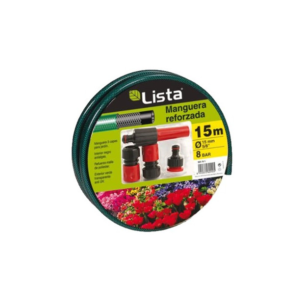 KIT MANGUERA JARDIN 15MTS.