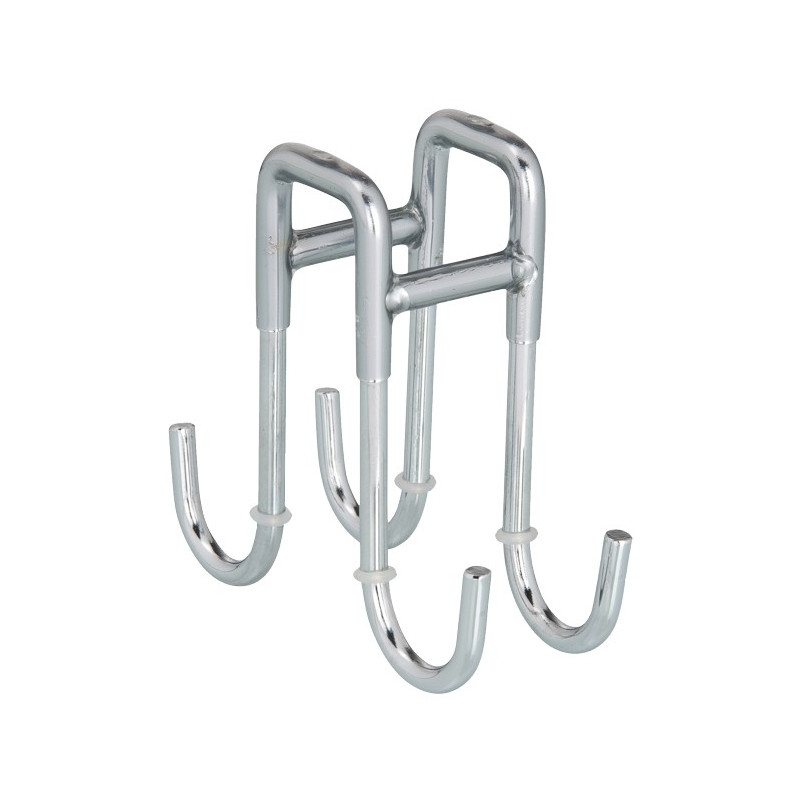 PERCHA DOBLE MAMPARA ACERO INOX
