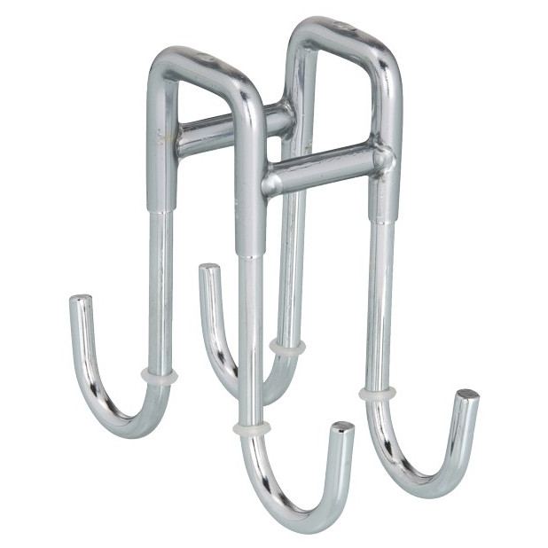 PERCHA DOBLE MAMPARA ACERO INOX