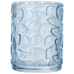 VASO DIENTES VETRO AZUL