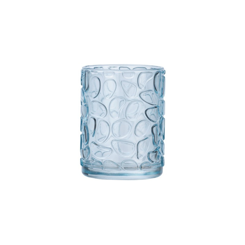 VASO DIENTES VETRO AZUL