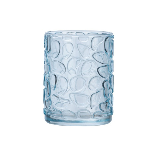 VASO DIENTES VETRO AZUL