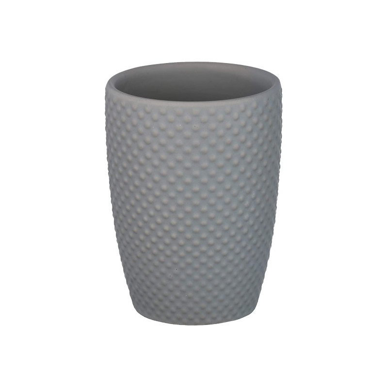 VASO CEPILLO DIENTE PUNTO GRIS