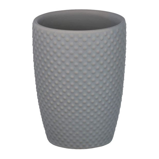 VASO CEPILLO DIENTE PUNTO GRIS