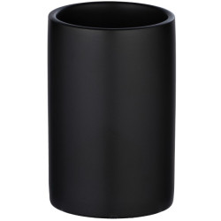 VASO CEPILLO DIENTES POLARIS NEGRO MATE