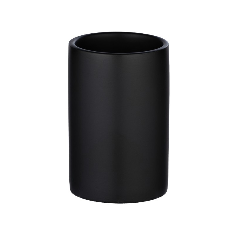 VASO CEPILLO DIENTES POLARIS NEGRO MATE