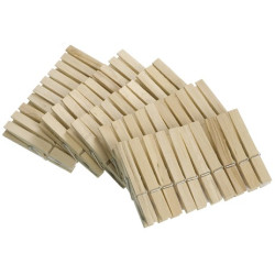 PINZA ROPA MADERA (50 UND)