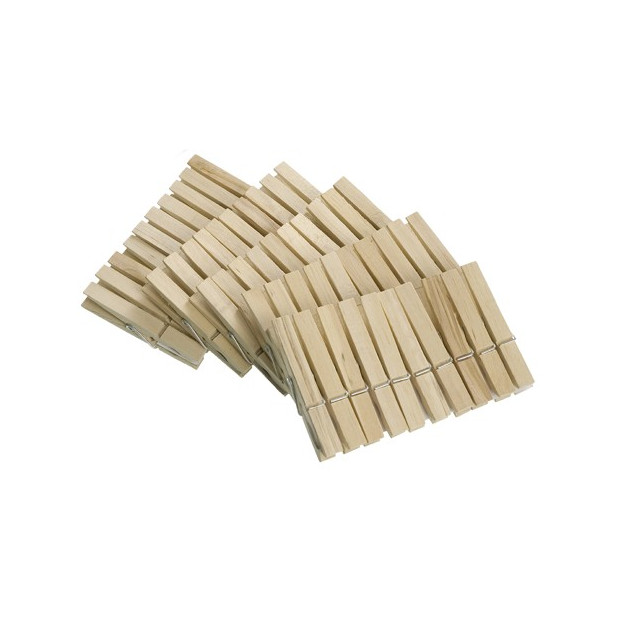 PINZA ROPA MADERA (50 UND)