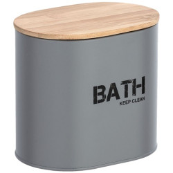 CESTA BAÑO C/TAPA GARA GRIS