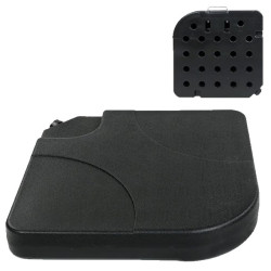BASE PARASOL RELLENABLE HDPE NEGRO 50x50x7,50CM