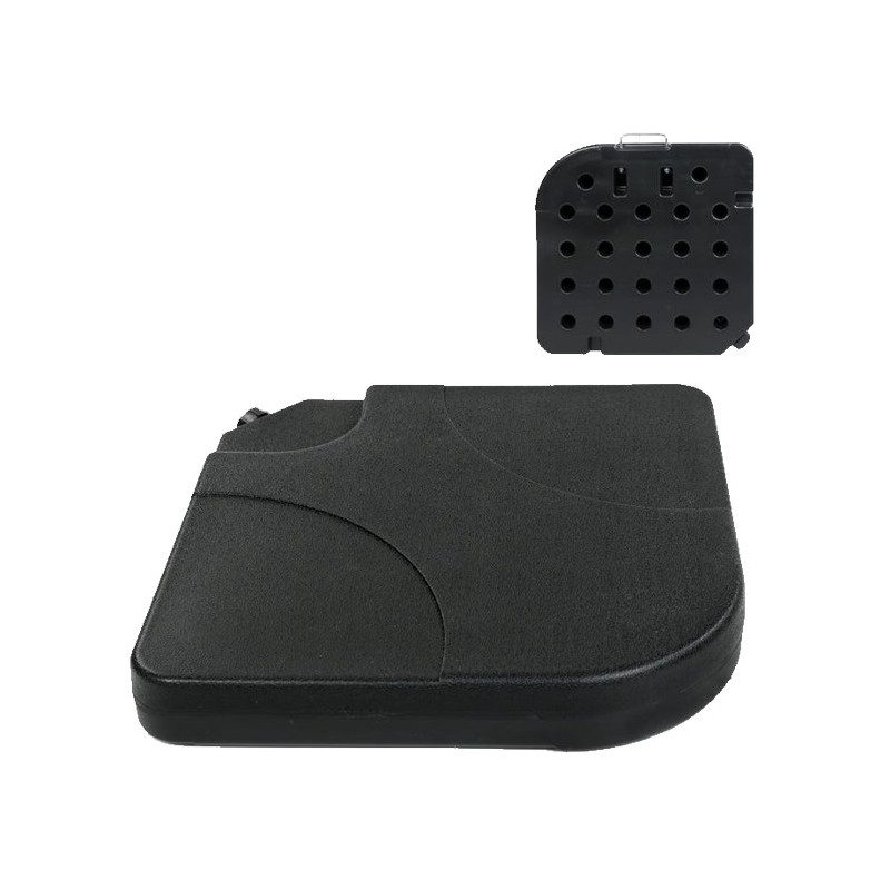 BASE PARASOL RELLENABLE HDPE NEGRO 50x50x7,50CM