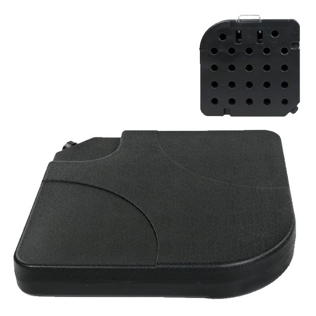 BASE PARASOL RELLENABLE HDPE NEGRO 50x50x7,50CM