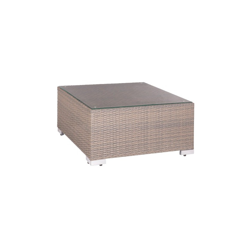 MESA CENTRO MARLENE RATTAN PE TOPO 75x75x38CM
