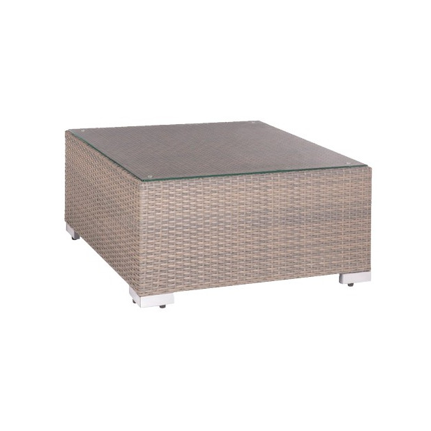 MESA CENTRO MARLENE RATTAN PE TOPO 75x75x38CM