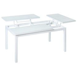 MESA ABATIBLE AGNES ALUMINIO BLANCO 100x60x48,5CM
