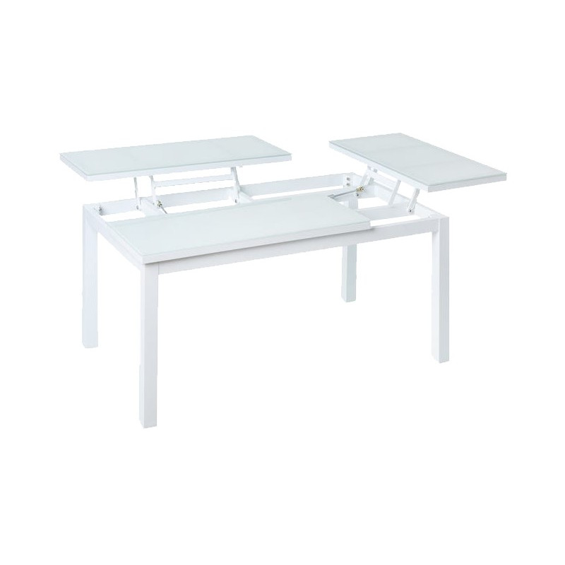 MESA ABATIBLE AGNES ALUMINIO BLANCO 100x60x48,5CM