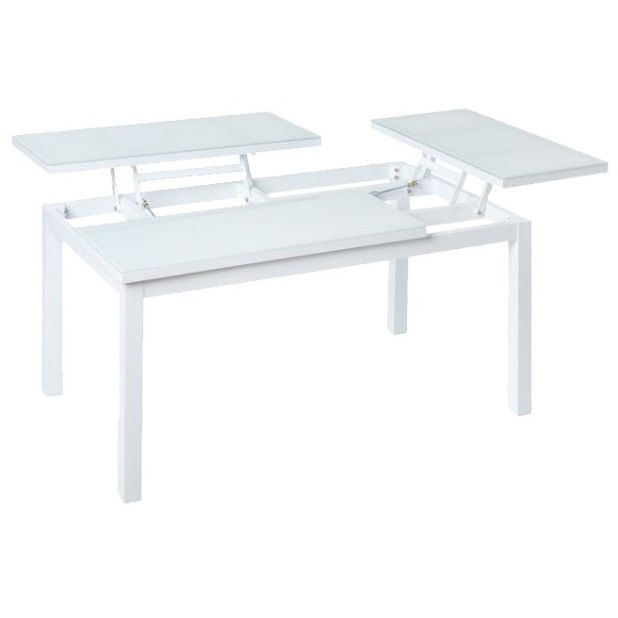 MESA ABATIBLE AGNES ALUMINIO BLANCO 100x60x48,5CM