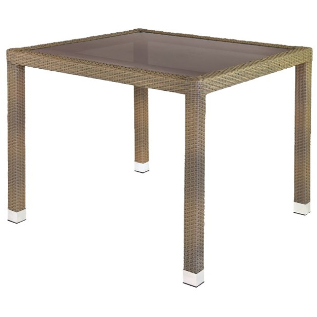 MESA JARDIN RATTAN CRISTAL TOPO 90x90x76CM
