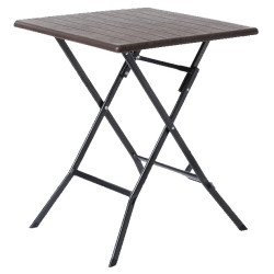 MESA PLEGABLE LOGIC HDPE MARRON 62x62x73CM