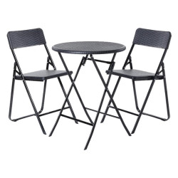 CONJUNTO MESA Y 2 SILLAS PLEGABLE HDPE