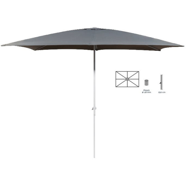 PARASOL THAIS ALUMINIO GRIS 300x400CM