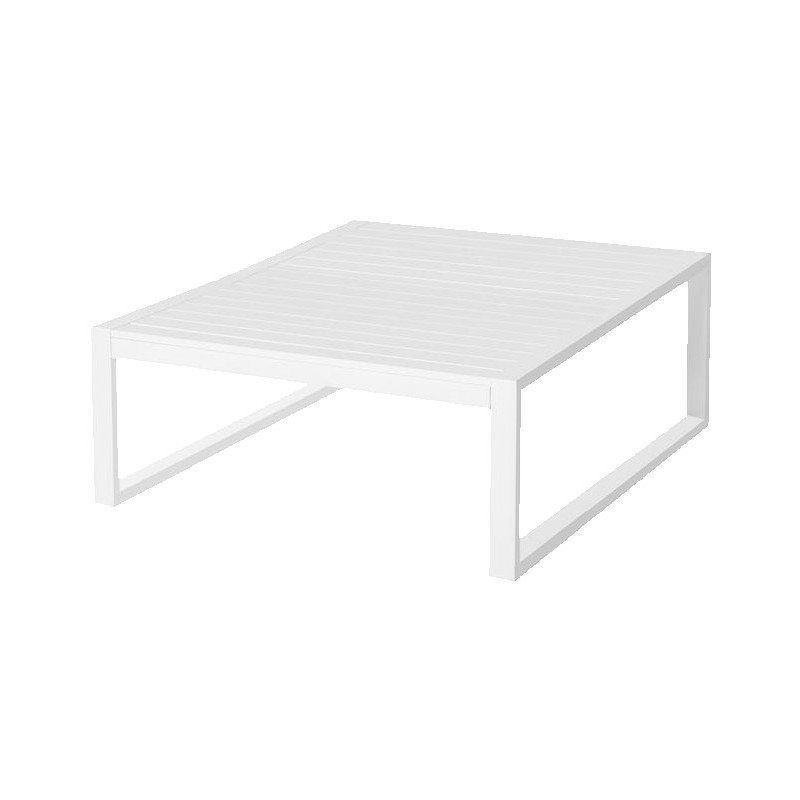 MESA CENTRO IO ALUMINIO BLANCO 100x100x45CM