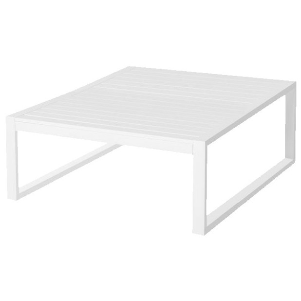 MESA CENTRO IO ALUMINIO BLANCO 100x100x45CM