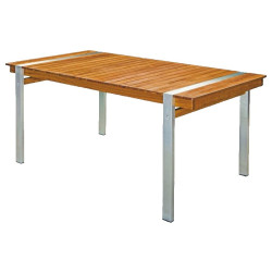 MESA NORAH MADERA/ACERO INOX 220x100x74CM